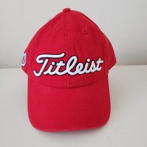 Washington Nationals Hat Cap Strap Back Titleist Golf Red MLB Baseball Mens New